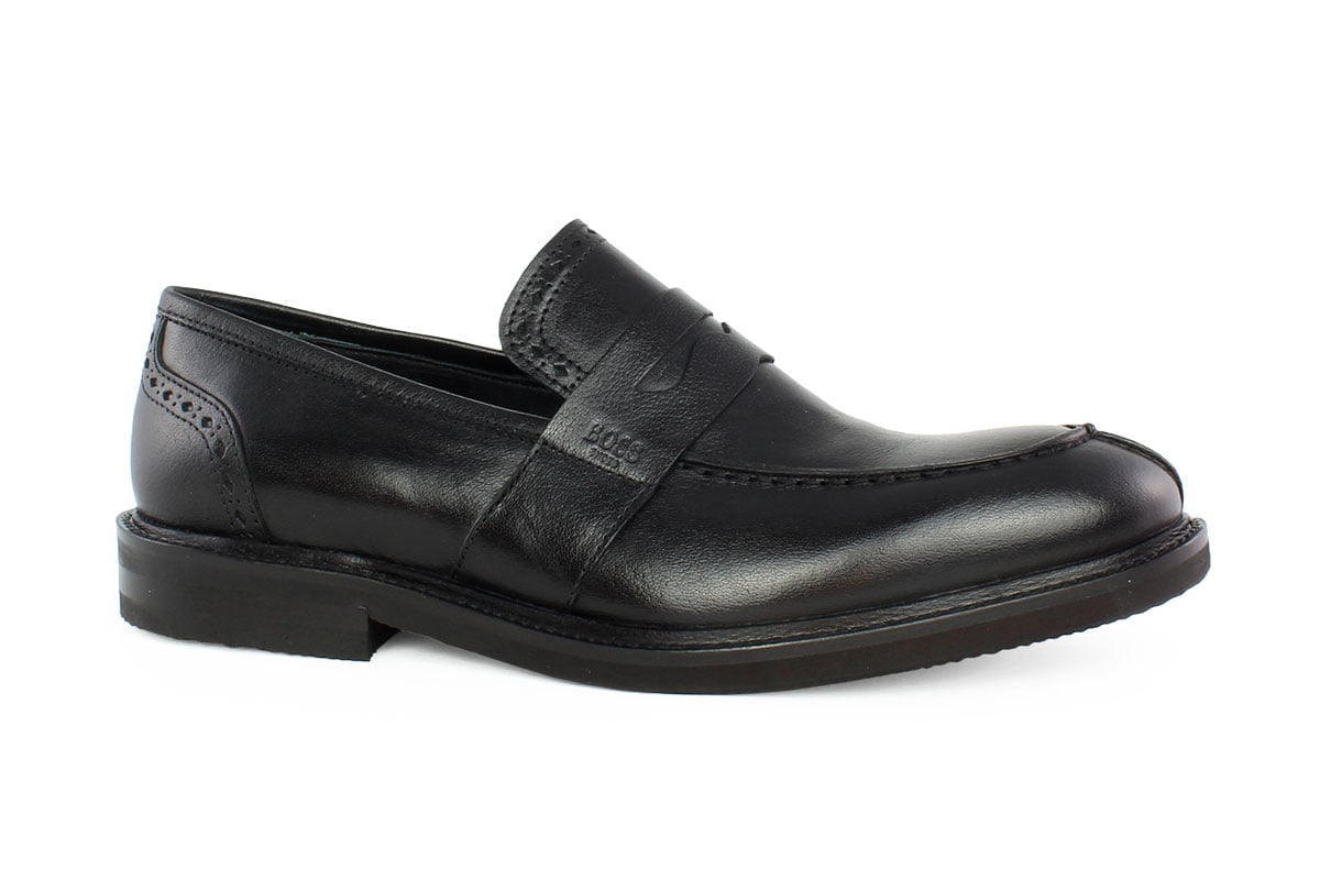 Boss Shoes Ανδρικό Δερμάτινο Loafer Μαύρο Μ6267 Μόδα > Γυναικεία Παπούτσια > Γυναικεία Oxfords