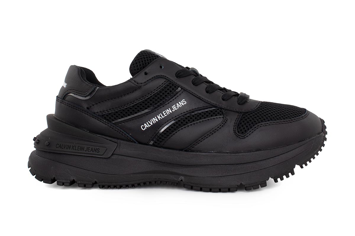 Calvin Klein Ανδρικό Sneaker Μαύρο Runner Lace Up YM0YM00198-0GJ Hobby - Αθλητισμός > Αθλητική Μόδα > Sneakers