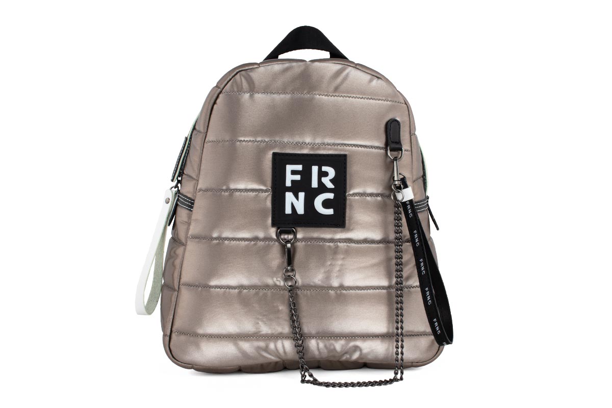 Frnc Γυναικείο Backpack Ασημί 2314-SILVER Μόδα > Τσάντες & Πορτοφόλια > Γυναικείες Τσάντες