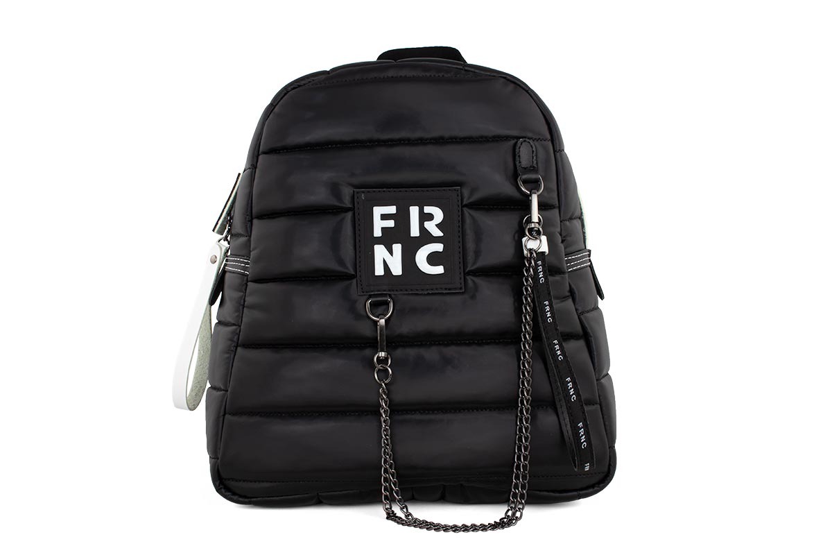 Frnc Γυναικείο Backpack Μαύρο 2314-BLACK Μόδα > Τσάντες & Πορτοφόλια > Γυναικείες Τσάντες