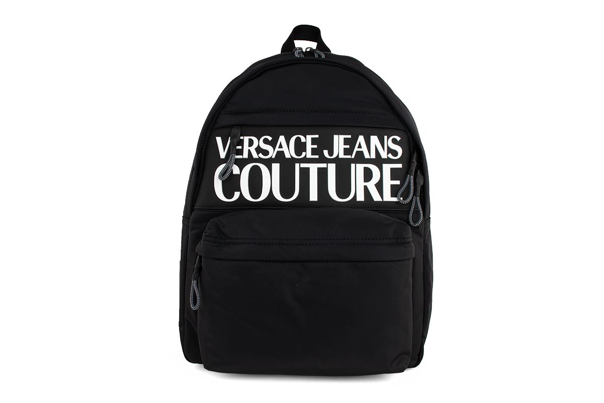 Versace Ανδρικό Backpack Μαύρο Range Logo 71YA4B90-ZS08-899 Μόδα > Τσάντες & Πορτοφόλια > Γυναικείες Τσάντες