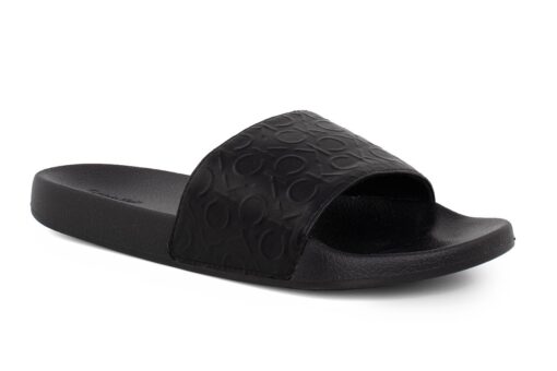 andriki pantofla slipper calvin klein black logo 2