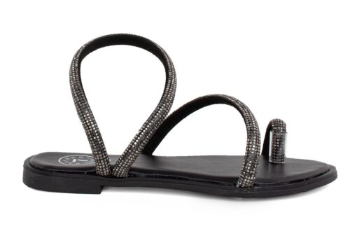 gynaikeio flat sandal 3 black seven