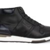 andriko leather boot black boss shoes