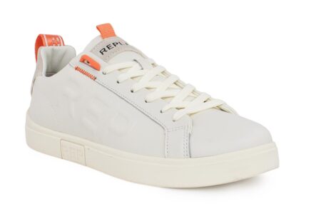 andriko sneaker low replay white orange 2