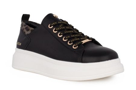 gynaikeio sneaker seven205 mayro leopar 2