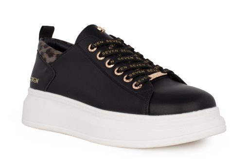 gynaikeio sneaker seven205 mayro leopar 2