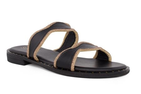 gynaikeio flat sandal seven 207 black 2