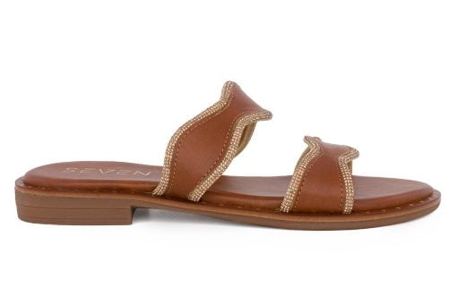 gynaikeio flat sandal seven 207 tabac