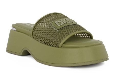 gynaikeio flatform dkny iredell peep toe green 2