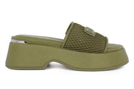 gynaikeio flatform dkny iredell peep toe green