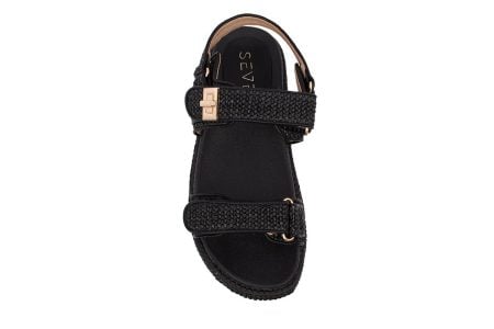gynaikeio flatform seven 701 black raffia 3