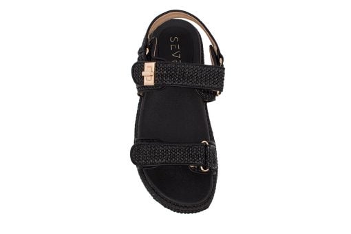 gynaikeio flatform seven 701 black raffia 3