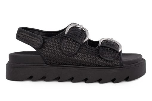 gynaikeio flatform seven U427A946266G black raffia