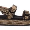 gynaikeio sandal seven 701 black beige raffia