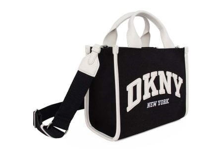 gynaikeia tsanta yfasma xiasti dkny black white 2