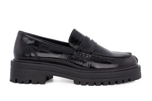 gynaikeio loafer seven 170 black croco