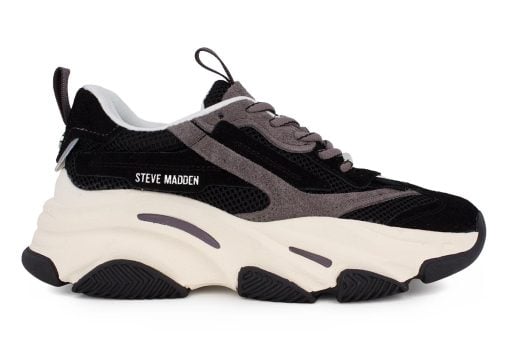 gynaikeio sneaker steve madden possesion e black smoke