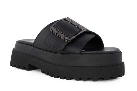 gynaikeio flatform buffalo pluto slide buckle mayro 2