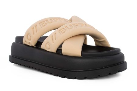 gynaikeio sandali buffalo palma cross beige 2