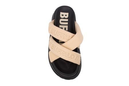 gynaikeio sandali buffalo palma cross beige 5
