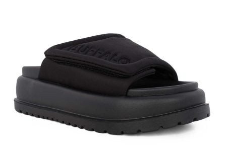 gynaikeio sandali buffalo palma velcro mayro 2