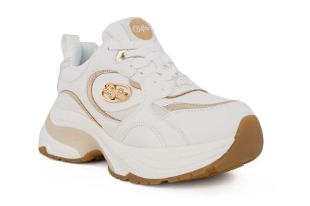 gynaikeio sneaker buffalo senta glam white silver 2