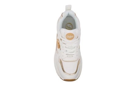 gynaikeio sneaker buffalo senta glam white silver 5